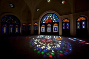 multicolored stained window glass